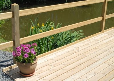 planchers de terrasse en bois autoclave