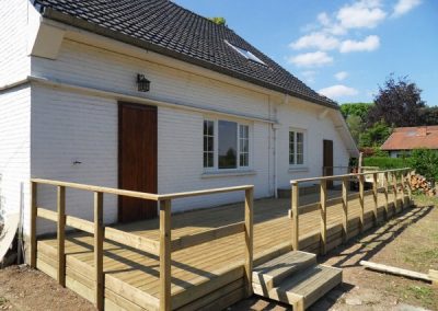 planchers de terrasse en bois autoclave